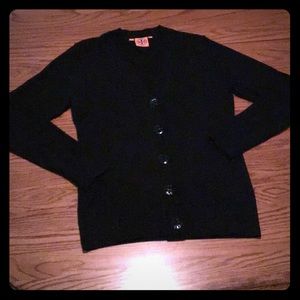 NWOT Tory Burch Merino Wool Black Cardigan Sweater